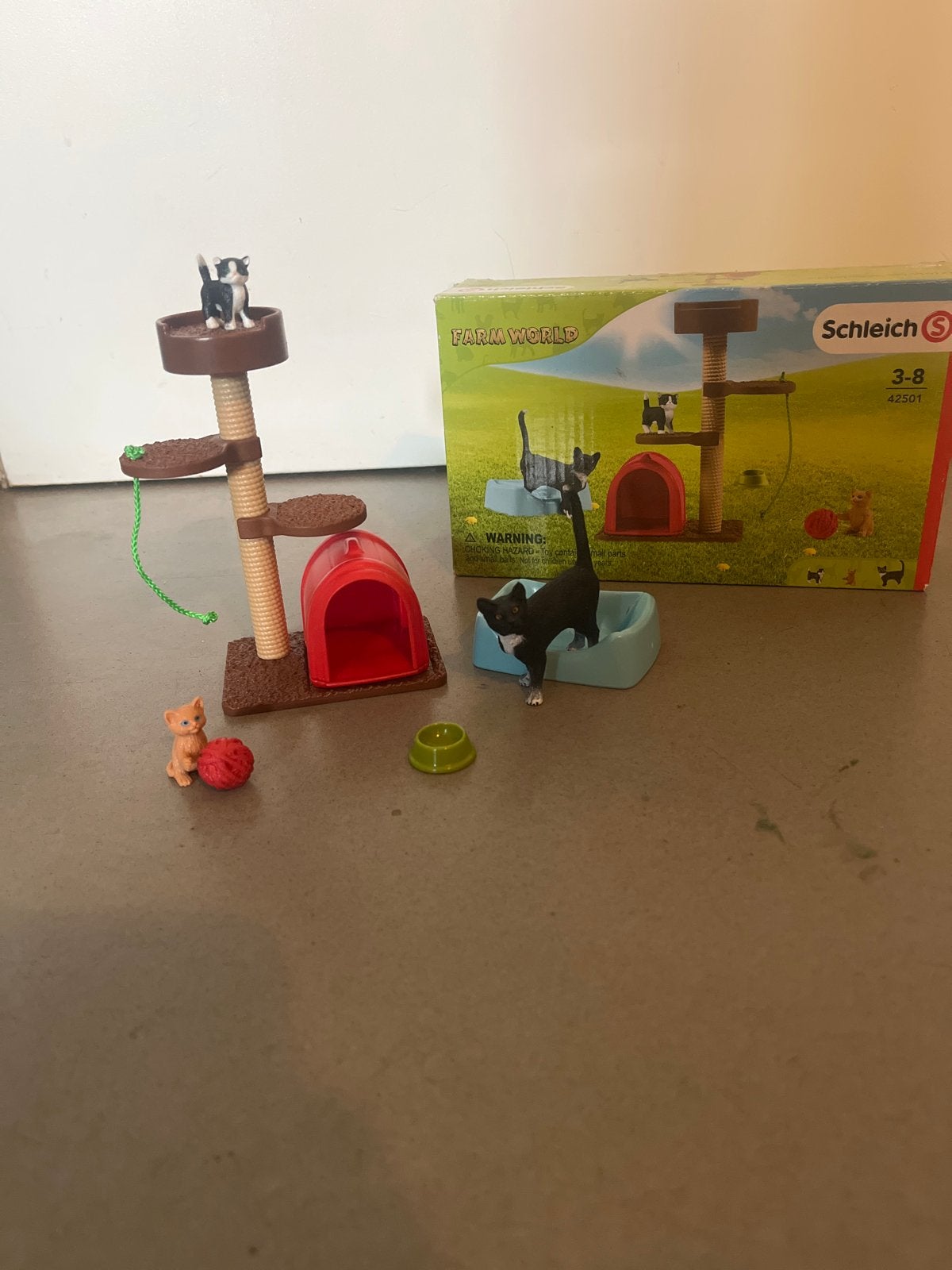 Schleich 42501 Farm World Katten Speelset Zo goed als nieuw, Ophalen of Verzenden, Zo goed als nieuw, Jongen of Meisje