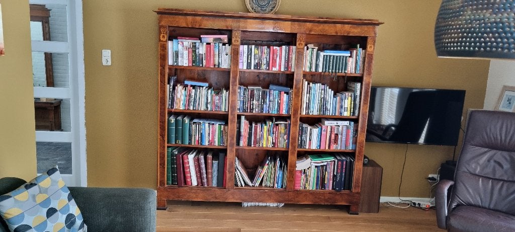 Te koop prachtige antieke boekenkast, Met plank(en), Gebruikt, 200 cm of meer, 150 tot 200 cm