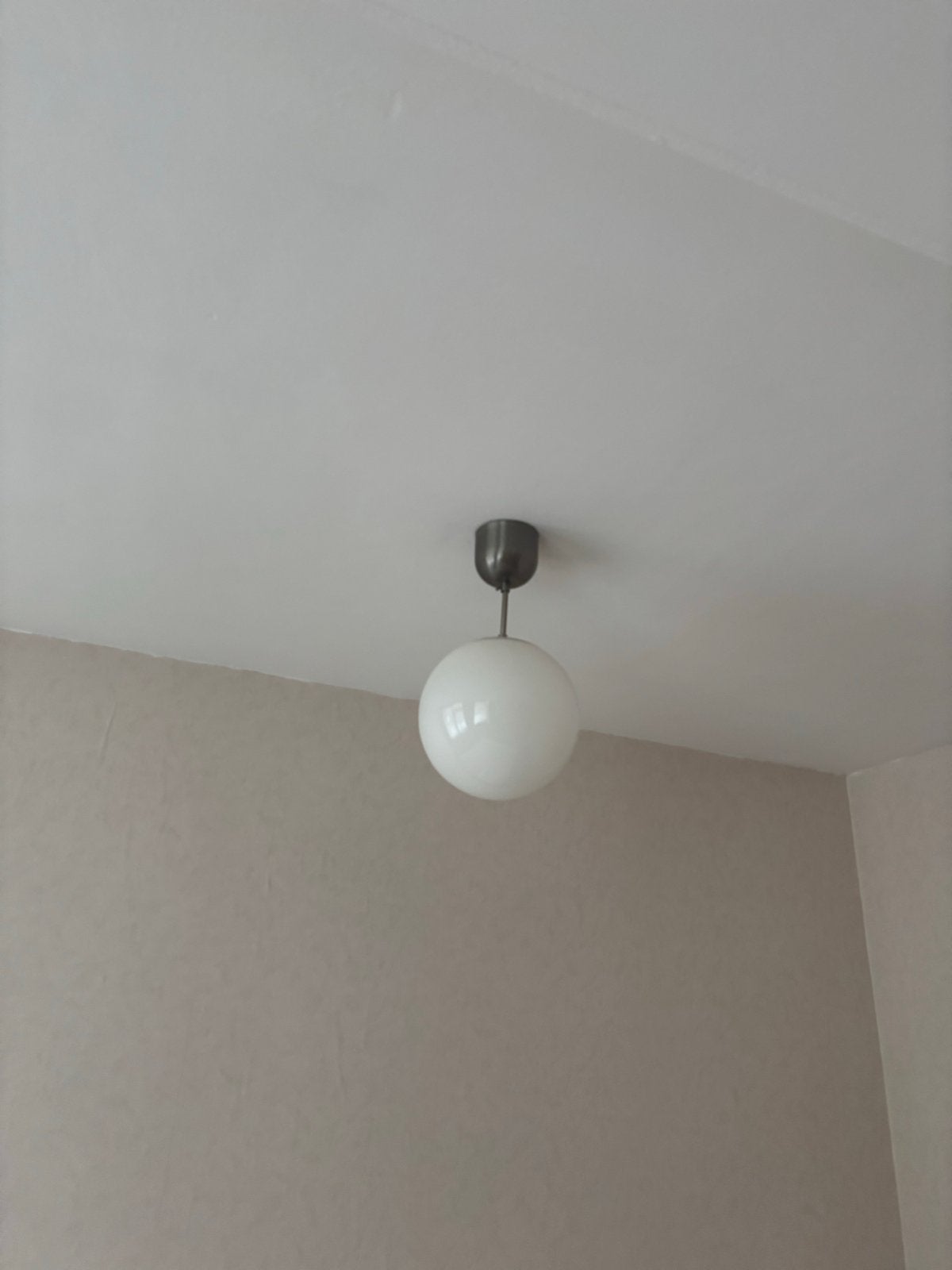 2 stuks Witte Bol Lamp Plafondlamp, Ophalen, Gebruikt, Glas
