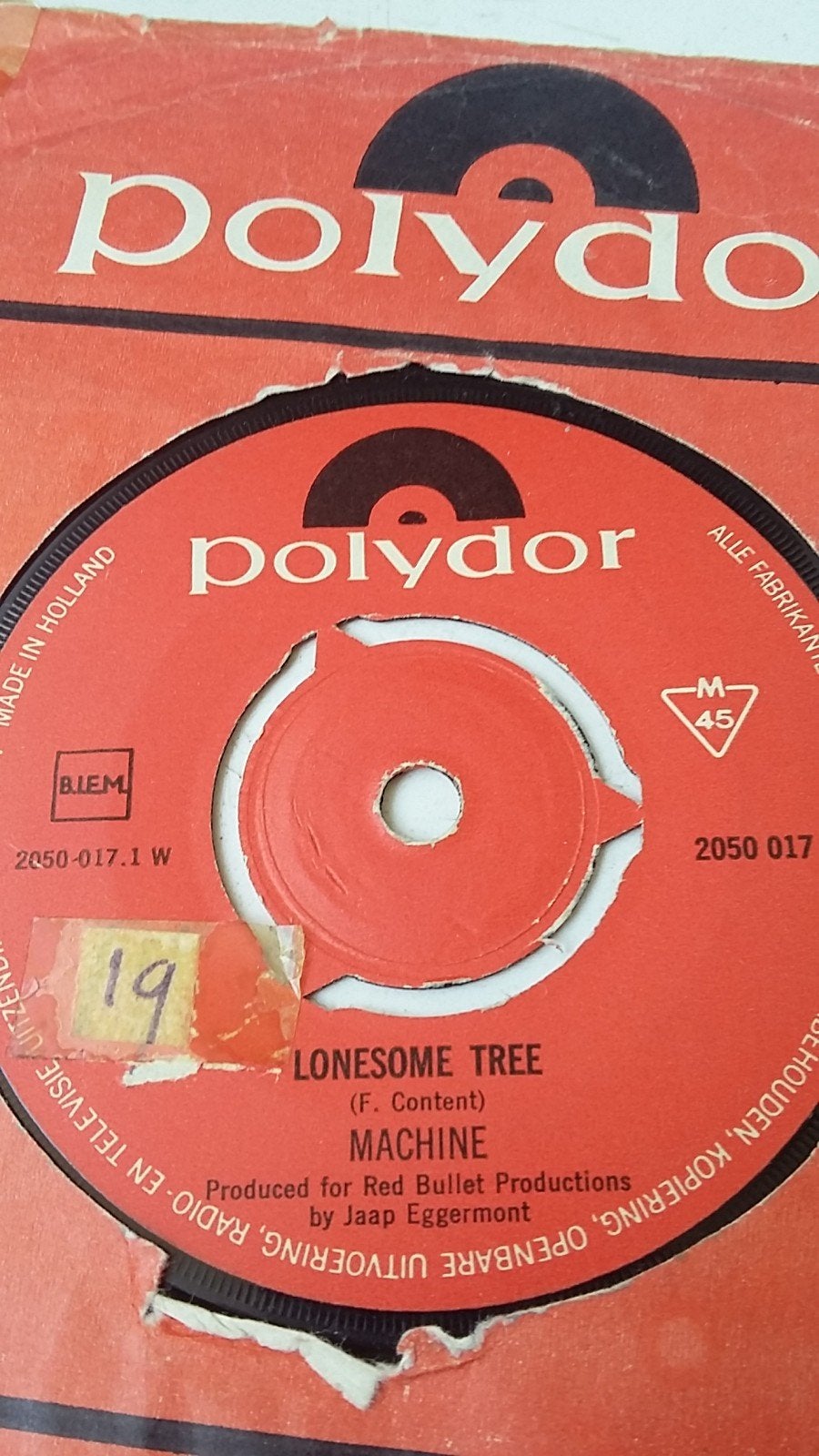 Machine - Lonesome Tree (Polydor 45 toeren vinyl single), Gebruikt, 7 inch, Ophalen of Verzenden, Pop