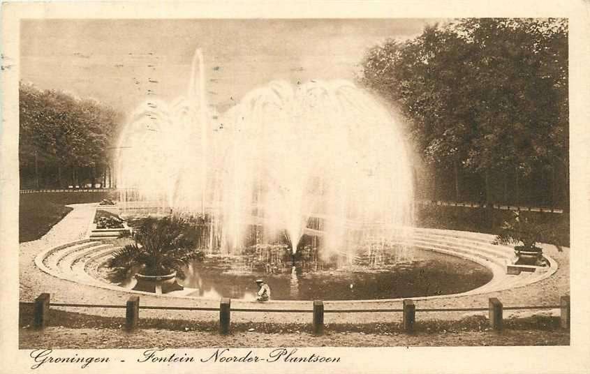 300-023-009 Groningen Fontein Noorderplantsoen, Verzenden, Voor 1920, Groningen