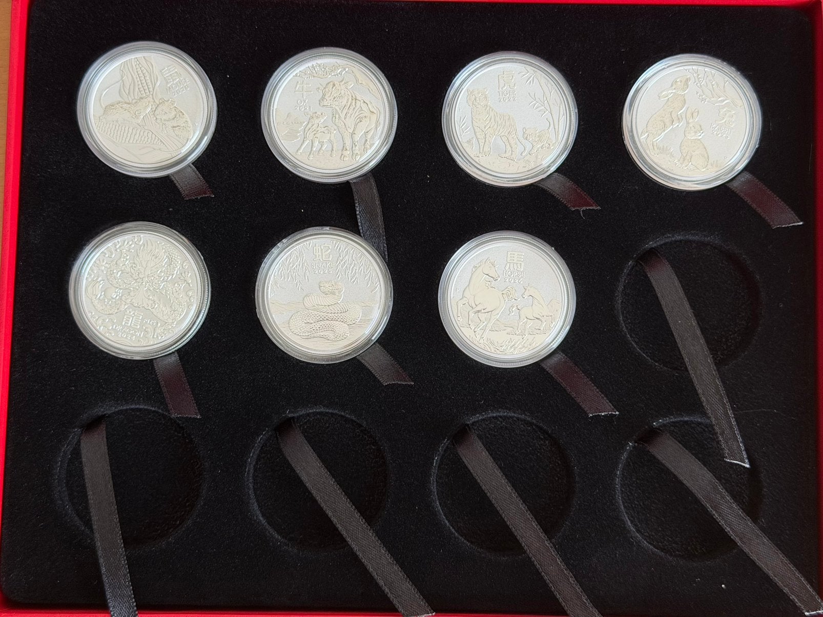 Lunar 3 set 2020-2026 in cassette 0,5 oz, Ophalen of Verzenden, Zilver