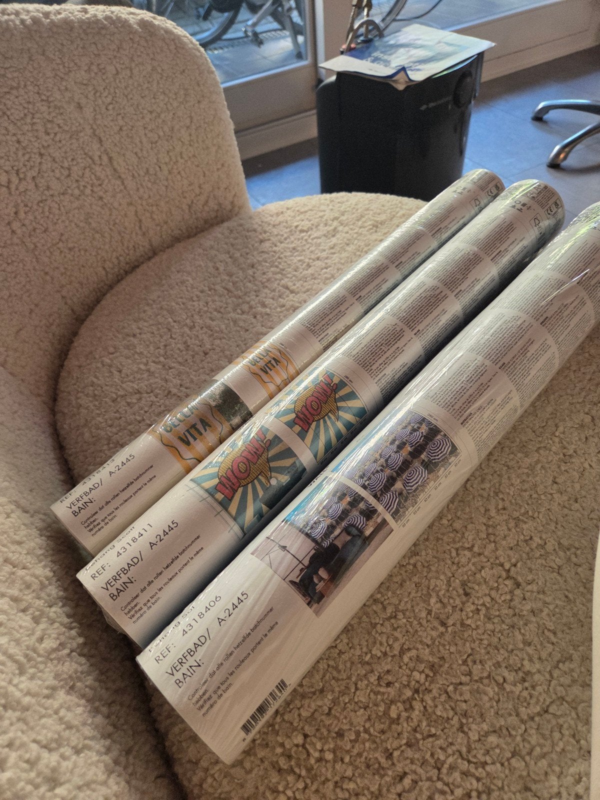 Nieuw fotobehang: WOW!  prijs voor 3 rollen, Ophalen, Nieuw, 10 m² of meer, Overige materialen