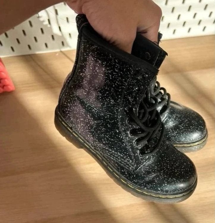 Dr. Martens glitter laarzen maat 28, Ophalen of Verzenden, Gebruikt, Jongen of Meisje, Laarzen