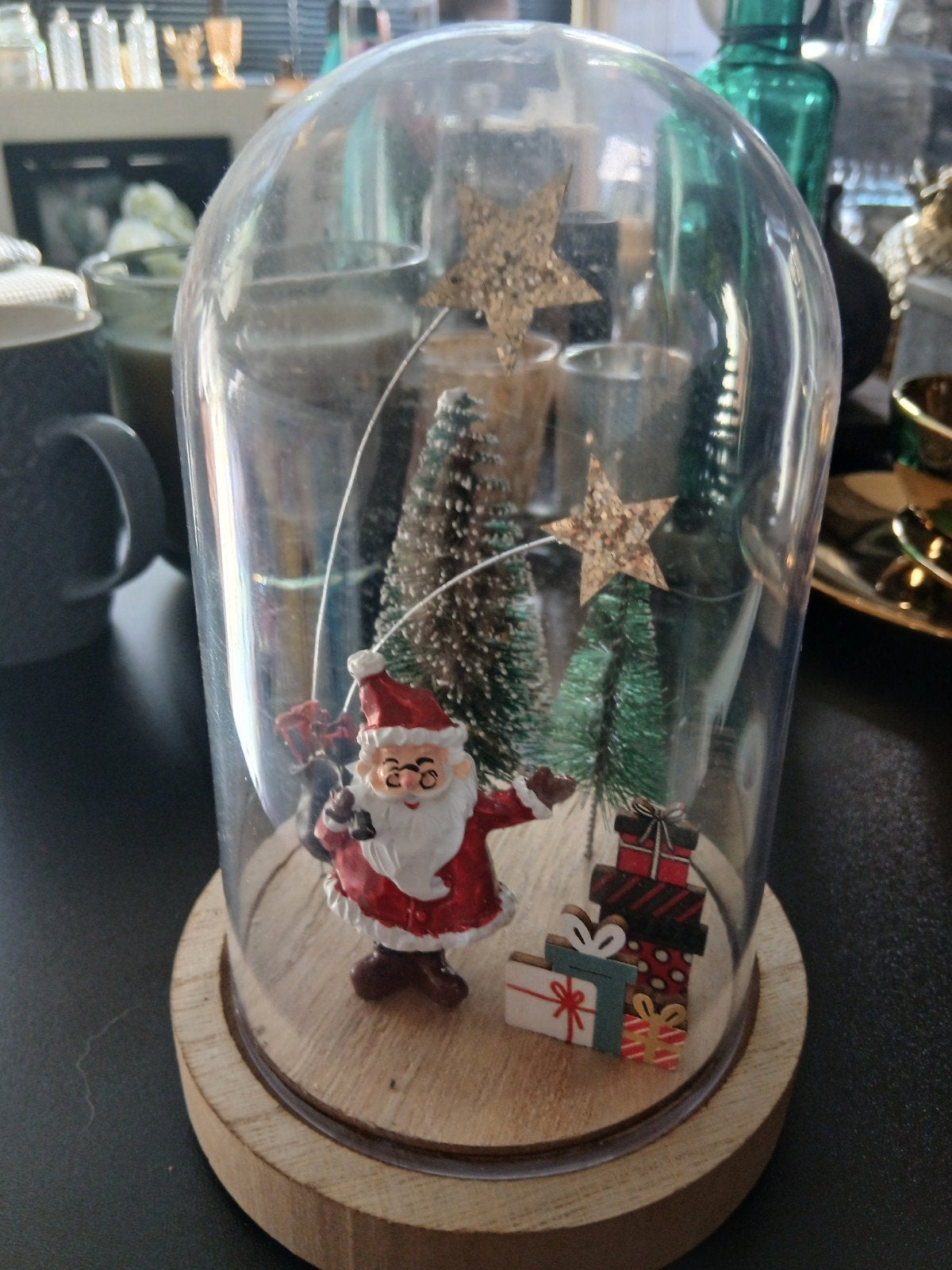 Kerststolp met kerstman – sfeervolle kerstdecoratie, Diversen, Ophalen of Verzenden