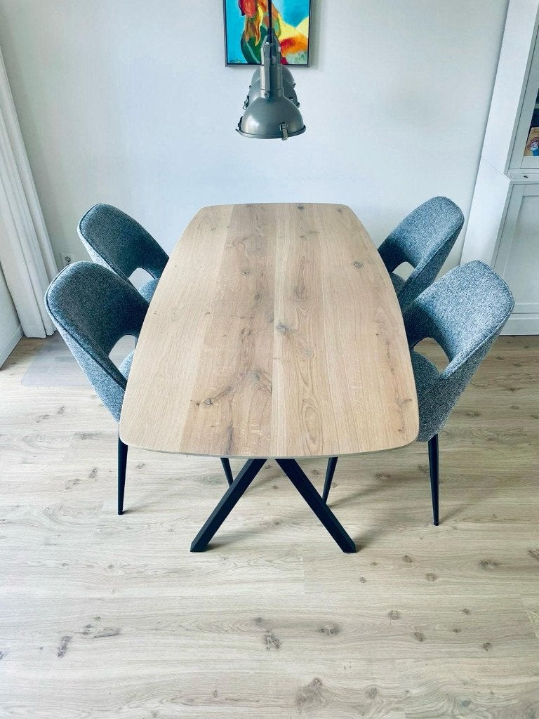 Eiken tafels op maat., Ophalen, Eikenhout, 50 tot 100 cm, Vijf personen of meer