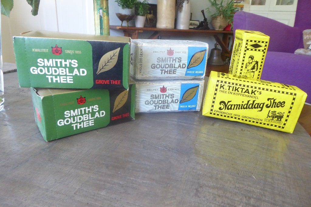 6 x vintage thee, Tiktak en Smit's thee, uit Groningen, Verzamelen, Ophalen of Verzenden, Gebruiksvoorwerp