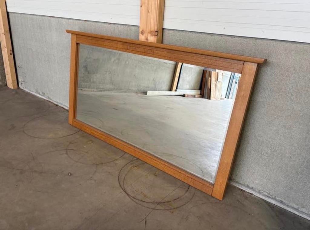 Grote spiegel 85x 175 cm met houten lijst, Ophalen, Zo goed als nieuw, 75 tot 100 cm, 150 tot 200 cm