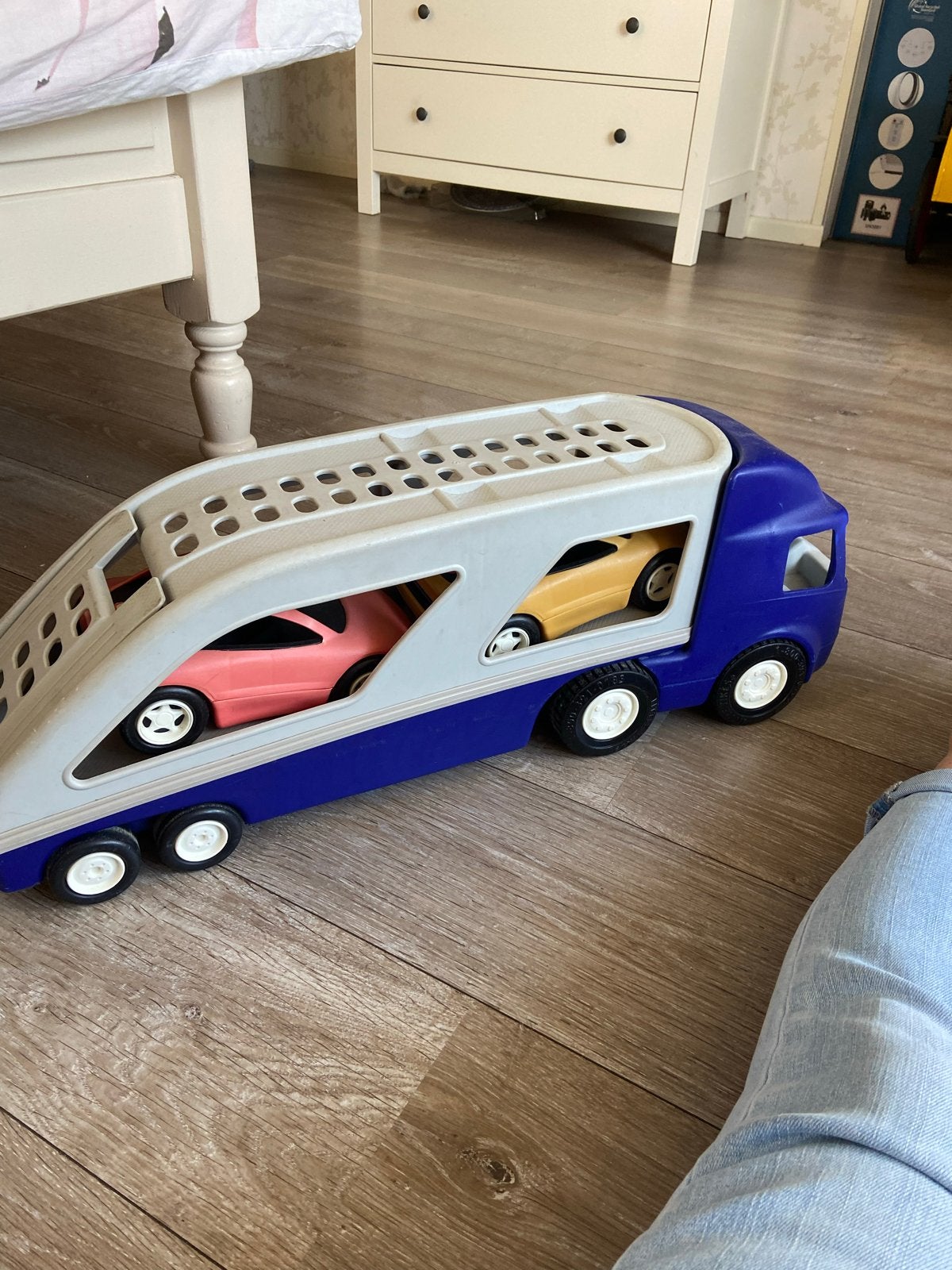 Speelgoed autotransporter met 2 auto's, Ophalen, Gebruikt