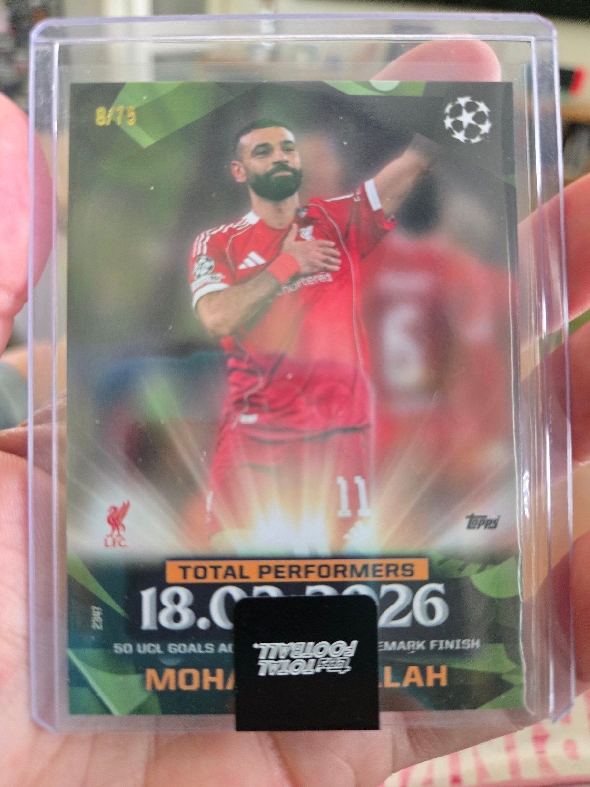 Mo Salah Topps Total Football Total Performers /75, Verzamelen, Ophalen of Verzenden, Zo goed als nieuw, Buitenlandse clubs, Spelerskaart