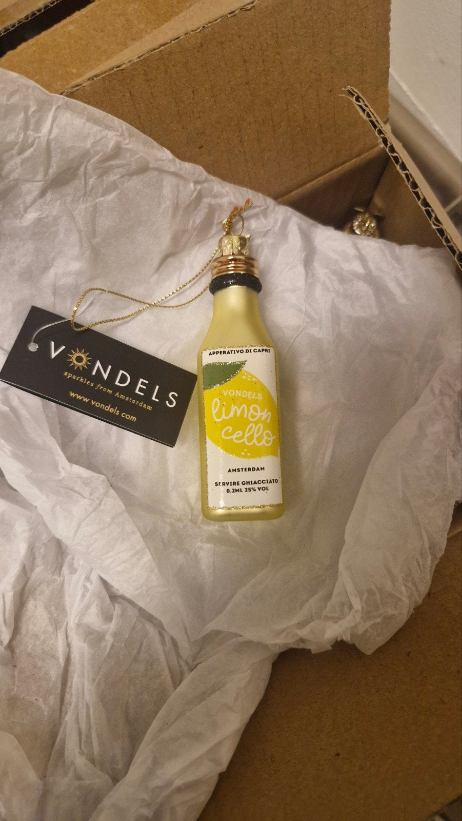 kersthanger fles limoncello, Ophalen of Verzenden, Nieuw
