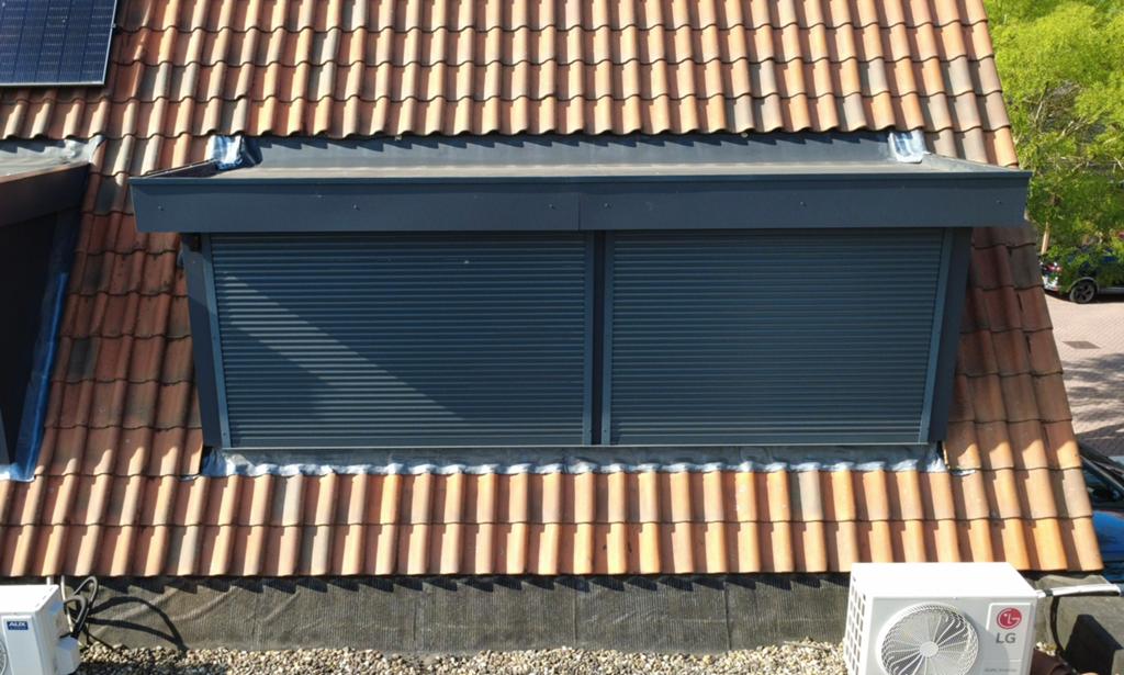Luxe Dakkapel 450x175 Incl. Elektrische Rolluiken Antraciet, Ophalen, Overige typen, 160 cm of meer, Zo goed als nieuw