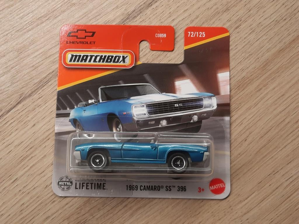 Matchbox - 1969 Camaro SS 396, Hobby en Vrije tijd, Modelauto's | Overige schalen, Verzenden, Nieuw, Auto