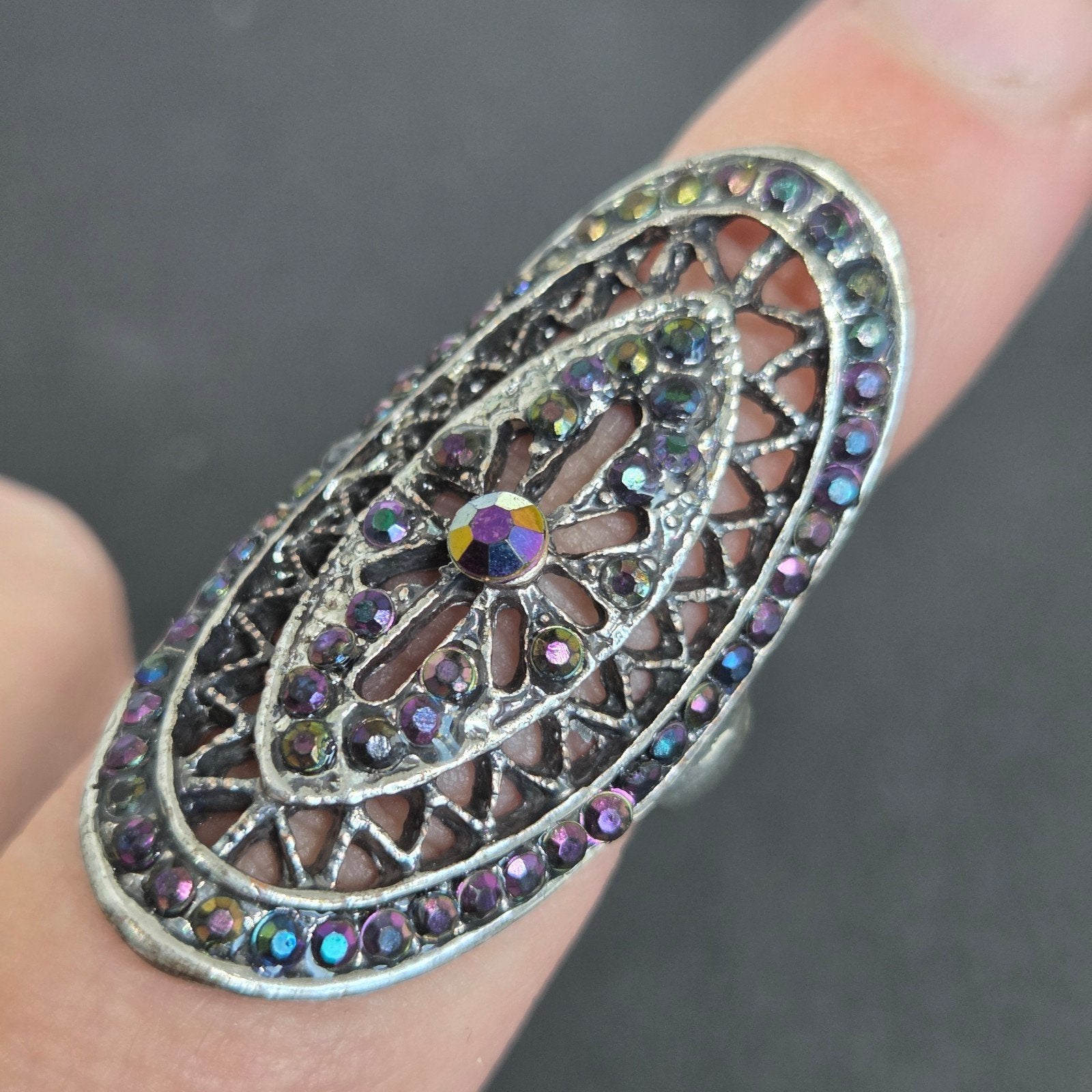 Ring maat 18, Ophalen of Verzenden, Dame, Zilver, Overige materialen