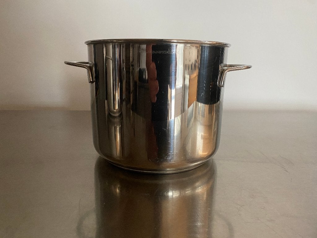 Lagostina RVS kookpan / soeppan 20 cm – ca. 5 liter, Gebruikt, Met handvatten, Verzenden, Rvs