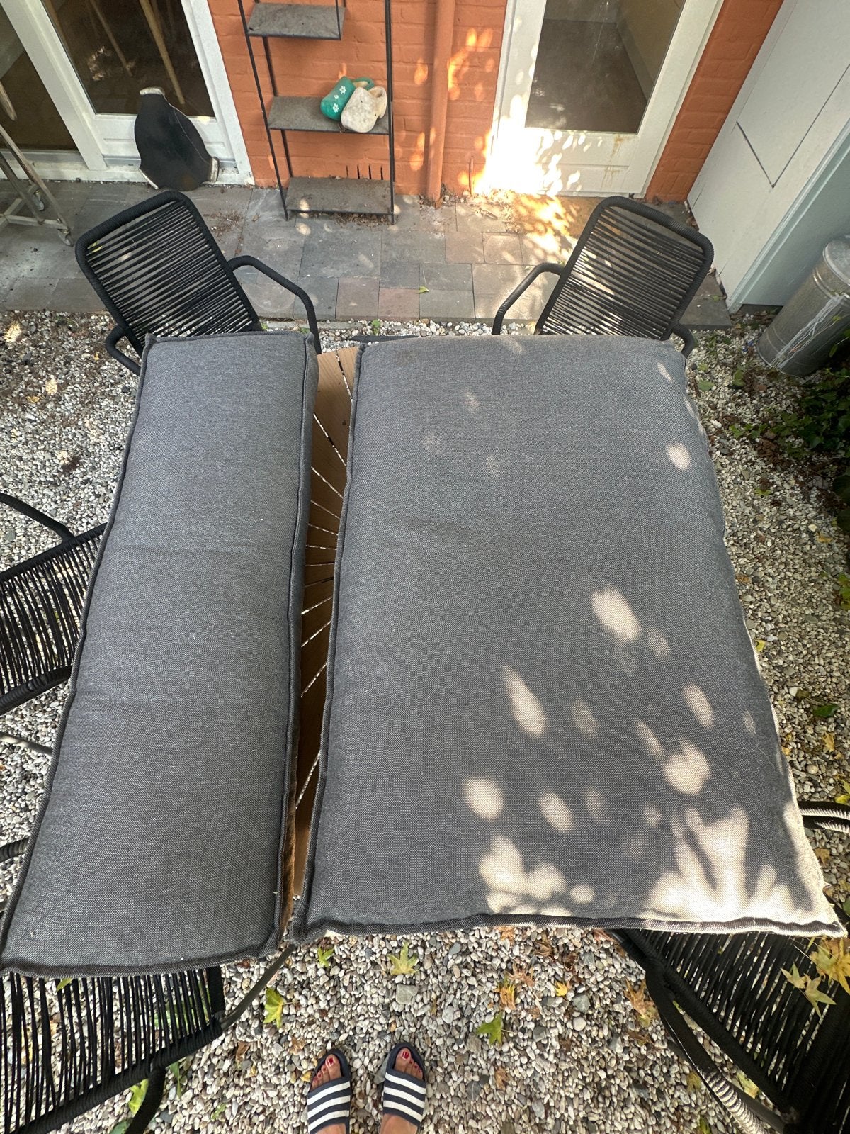 Palletkussens donkergrijs, Tuin en Terras, Tuinmeubel-accessoires, Ophalen, Gebruikt