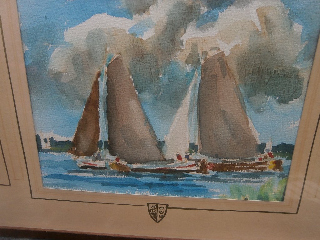 Panorama Doesburg schilderijtje ?? in mooi lijstje, Antiek en Kunst, Ophalen, Expressionistisch, Landschap
