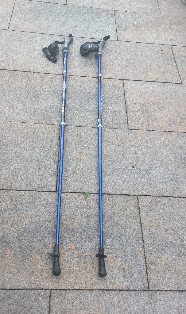 2 stel Lichte Exel Nordic Walking Poles/Stokken, Sport en Fitness, Ophalen of Verzenden, Zo goed als nieuw, Wandelstok