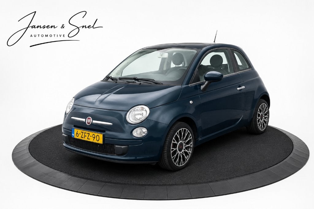Fiat 500 1.0 Twinair | Licht Metalen Velgen | Metallic Blauw, Voorwielaandrijving, Stof, Euro 6, 840 kg