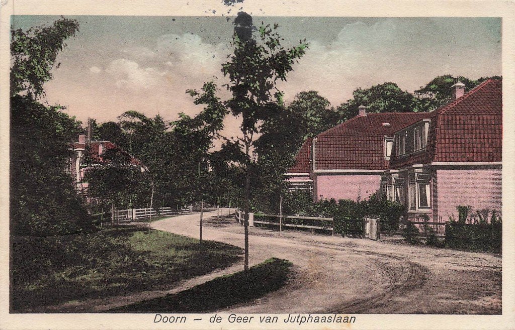 JP895 Doorn de Geer v Jutphaaslaan 1932, Ophalen of Verzenden, 1920 tot 1940, Gelopen, Utrecht
