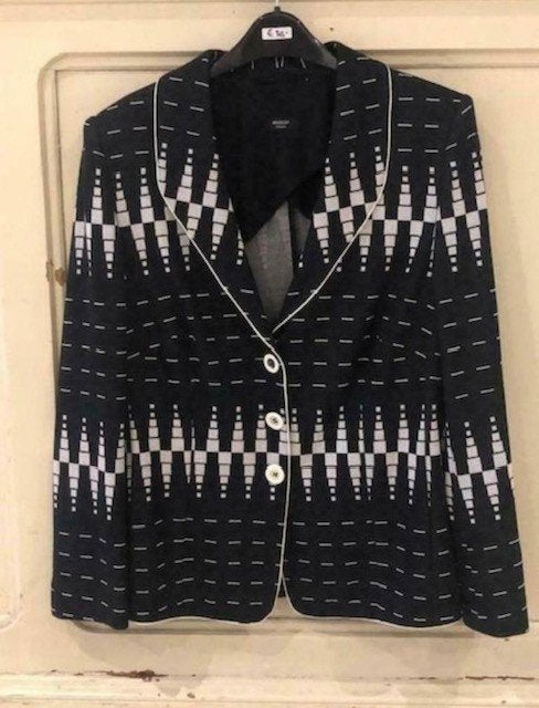 NIEUW ! Kolbert Basler blauw/wit met print maat 44, Blauw, Nieuw, Ophalen of Verzenden, Jasje