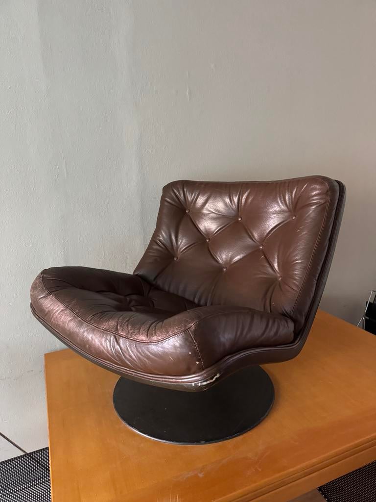 Vintage 975 Lounge Chair by Artifort 1960s, Gebruikt, Eenpersoons, Ophalen of Verzenden, Minder dan 150 cm