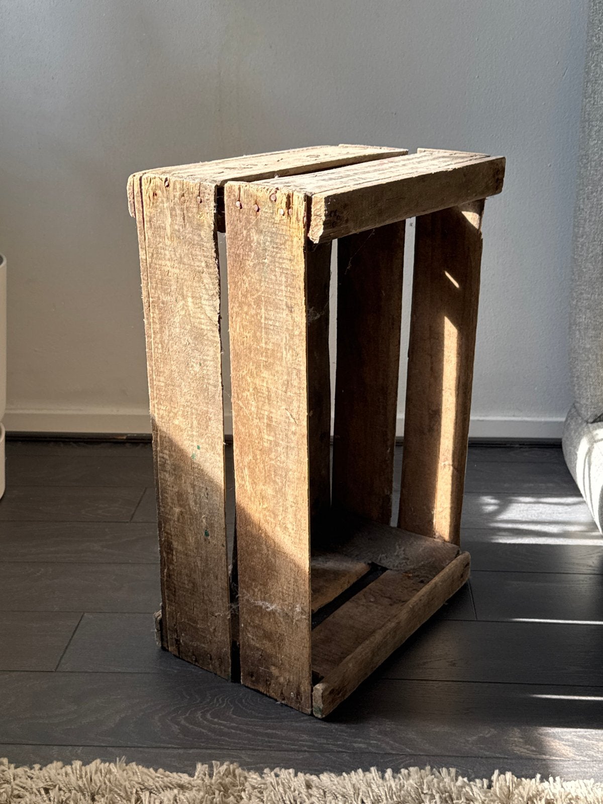 Vintage houten krat, Gebruikt, Minder dan 50 cm, Ophalen of Verzenden, 50 cm of meer