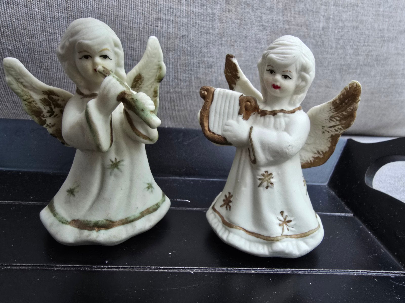 Set van 2 vintage beschermengeltjes (Hongarije) – keramiek, Ophalen of Verzenden