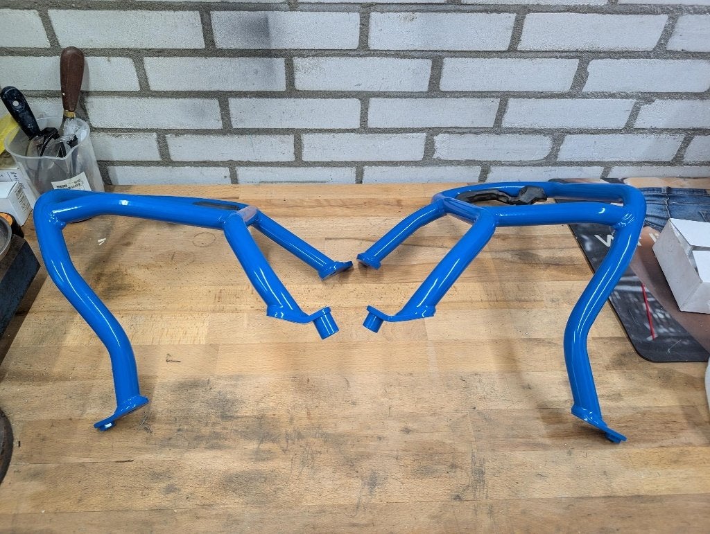 Originele BMW R1250GS valbeugels blauw gepoedercoat, Motoren, Onderdelen | BMW, Verzenden, Gebruikt