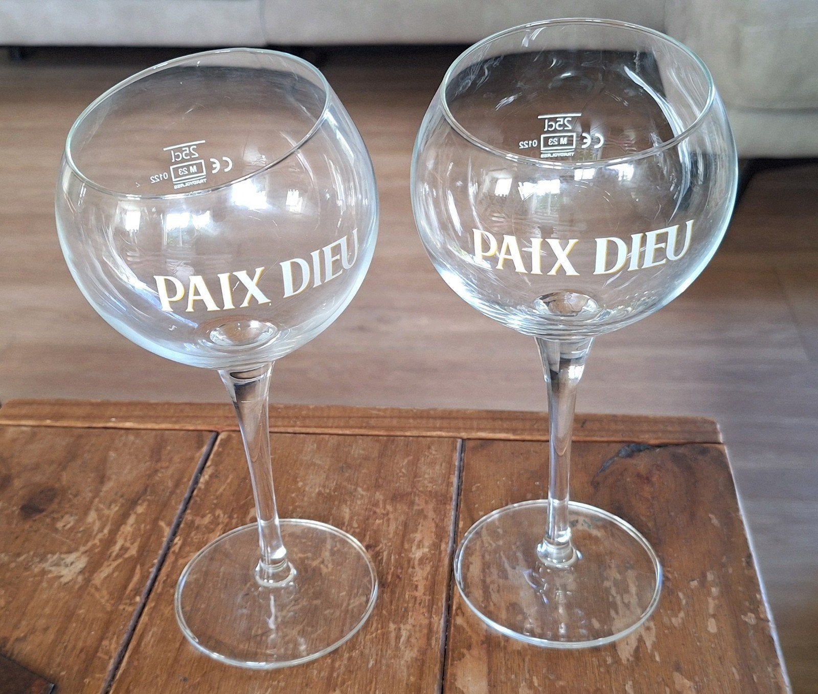 Paix Dieu glazen 2 stuks, Verzamelen, Ophalen of Verzenden, Zo goed als nieuw, Overige typen