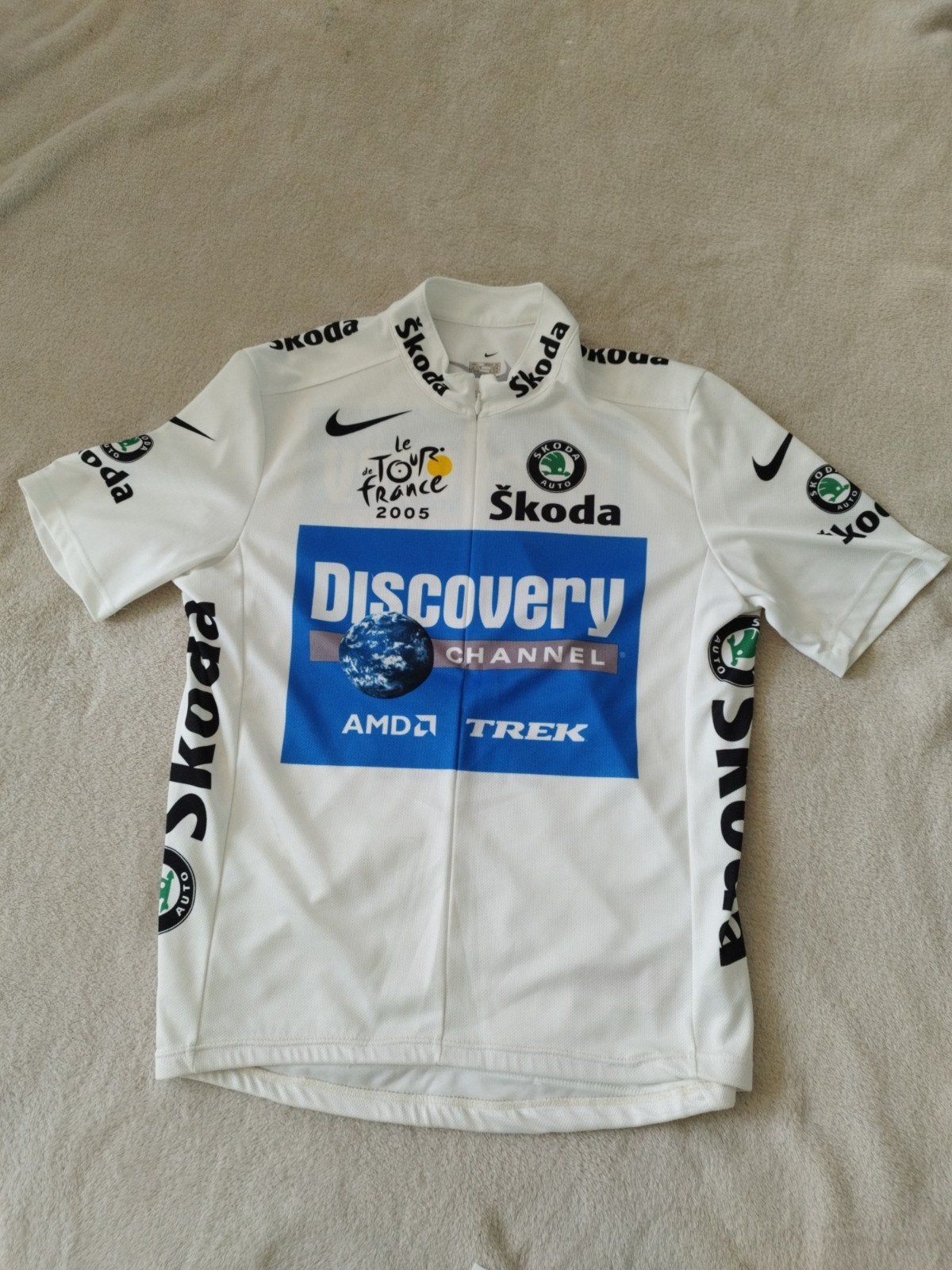 Trek Discovery Channel racefiets shirt Maat M, Fietsen en Brommers, Fietsaccessoires | Fietskleding, Gebruikt, Ophalen of Verzenden