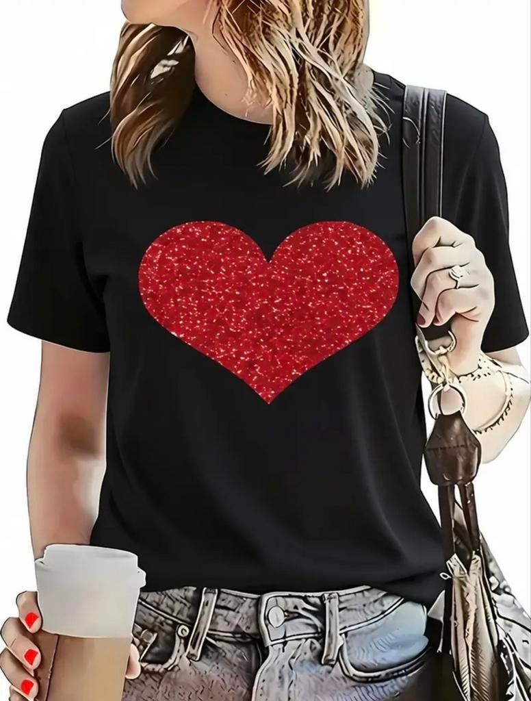 K3 concert Zwart t-shirt met rood hartje, maat XXXL, NIEUW, Zwart, Maat 46/48 (XL) of groter, Nieuw, Ophalen of Verzenden