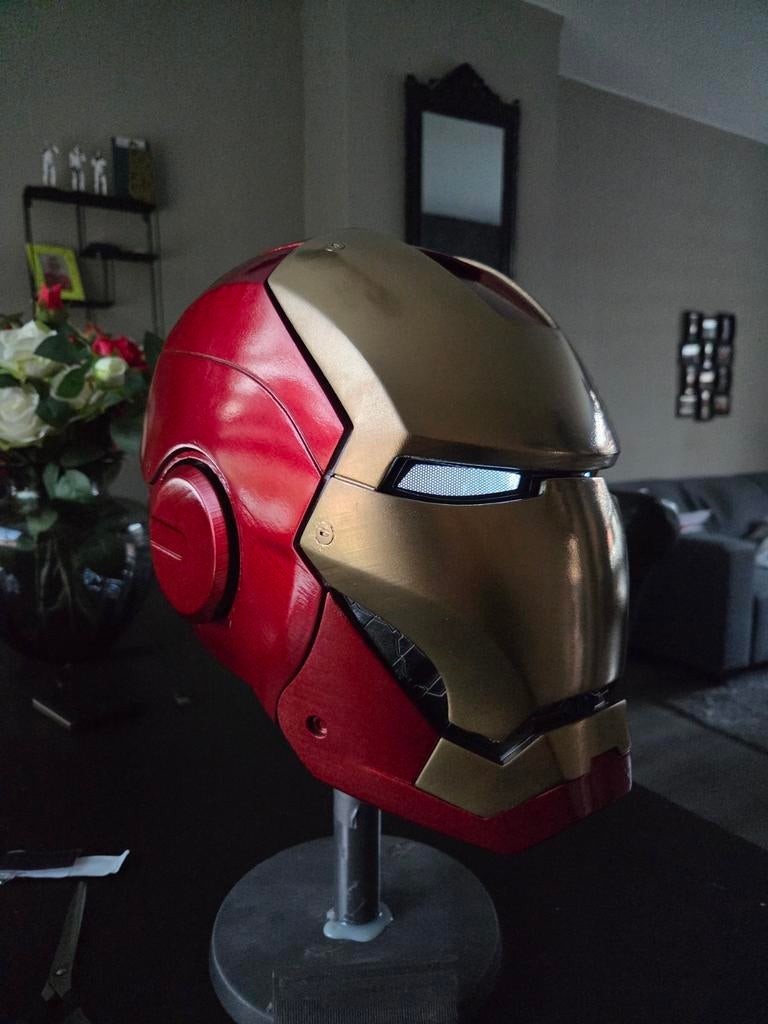 Iron man helm 3d print. Electrisch zie tekst. Cosplay larp, Ophalen of Verzenden