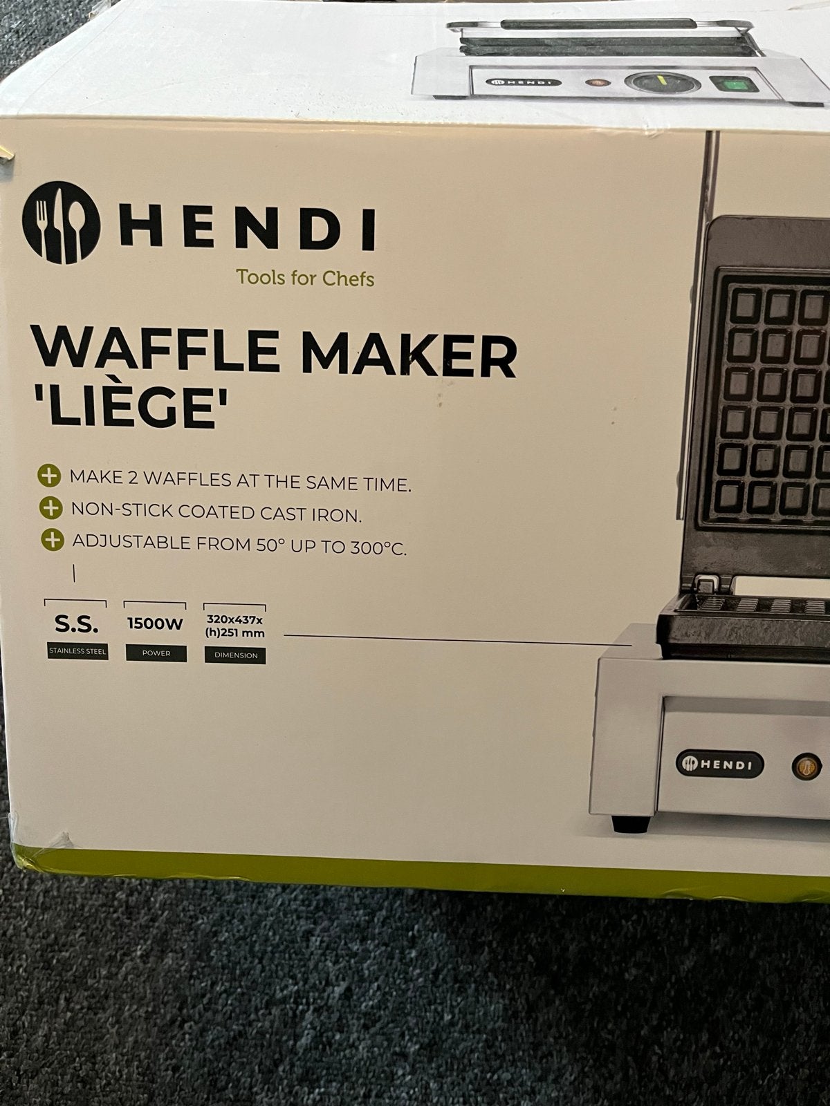 Hendi Wafelijzer 'Liège' - Professionele Wafel Maker, Ophalen, Zo goed als nieuw