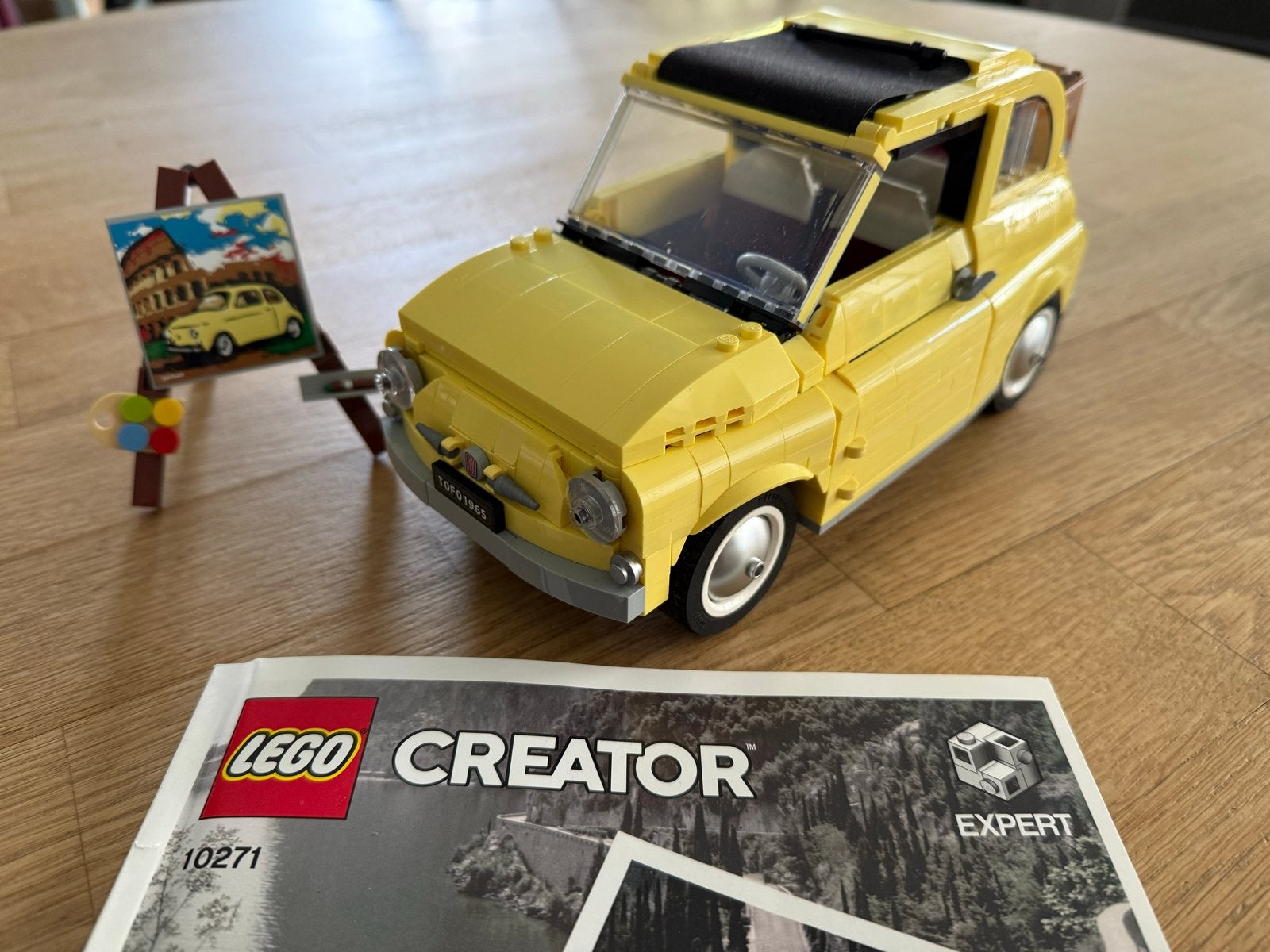 Lego Creator Expert Fiat 500 (10271) - Geel, Lego, Inclusief instructies, Ophalen of Verzenden, Zo goed als nieuw