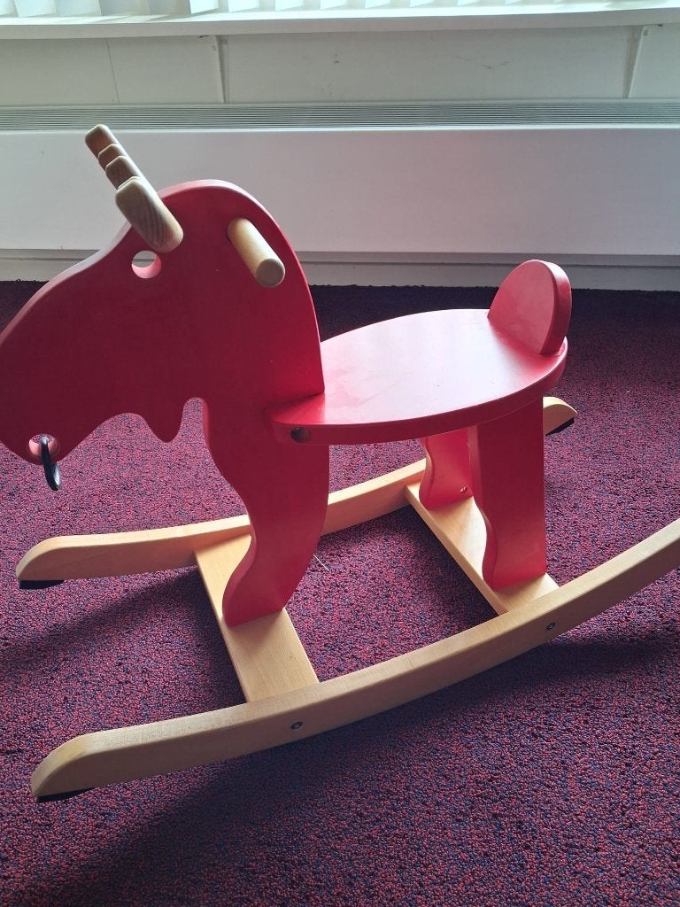 Houten hobbel Eland, Kinderen en Baby's, Speelgoed | Hobbelfiguren, Ophalen, Zo goed als nieuw