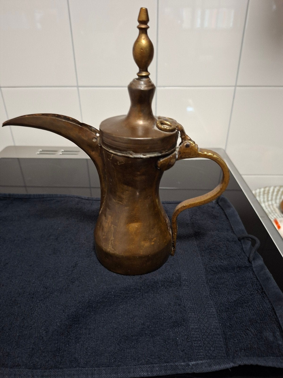 Antieke Arabische Dallah Koffiepot - 30cm hoog, Ophalen of Verzenden