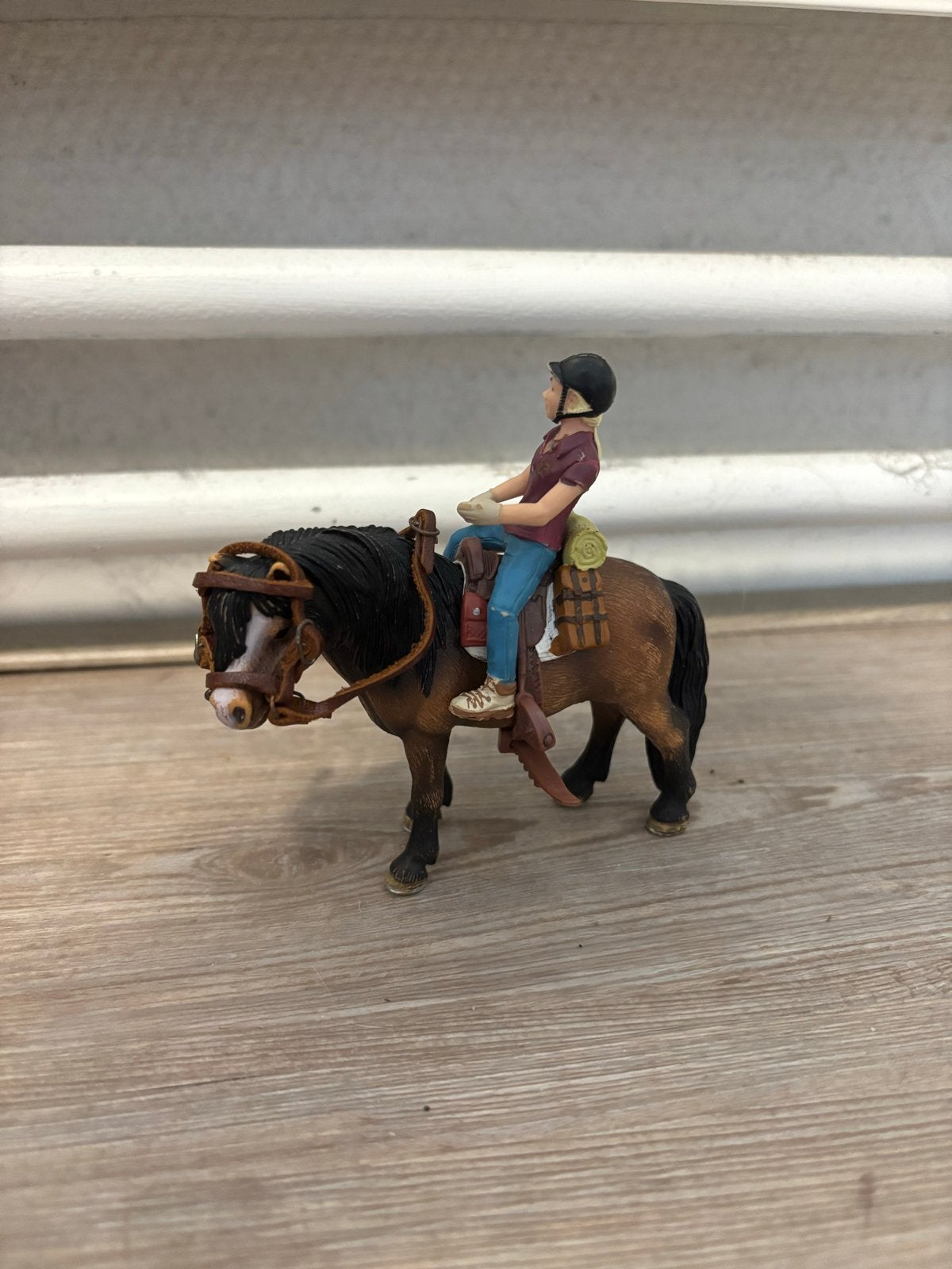 Schleich pony met ruiter, Ophalen of Verzenden, Zo goed als nieuw