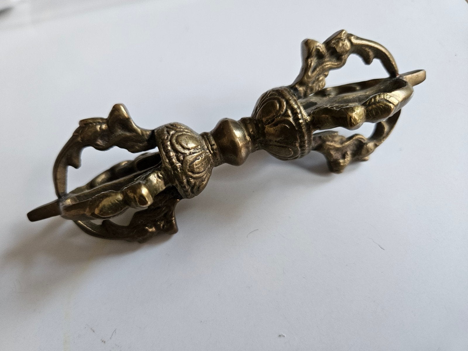 Antieke Bronzen Dorje / Vajra uit Nepal - Ritueel Object, Antiek en Kunst, Ophalen of Verzenden