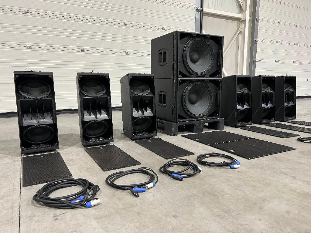 RCF Powered: 6x HDL 20-A line array + 2x HDL 18-AS sub, Audio, Tv en Foto, Luidsprekers, Overige merken, Gebruikt, Ophalen of Verzenden