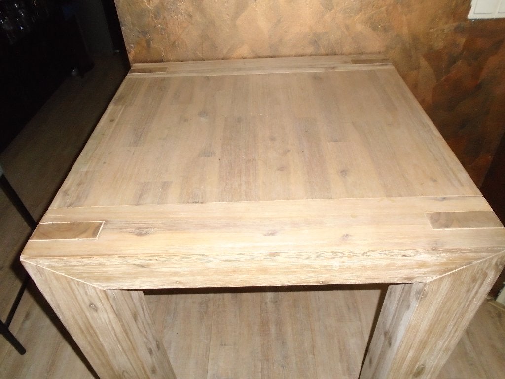 Robuuste eikenhouten bartafel/countertafel (80 x 80 cm), Huis en Inrichting, Ophalen, Zo goed als nieuw