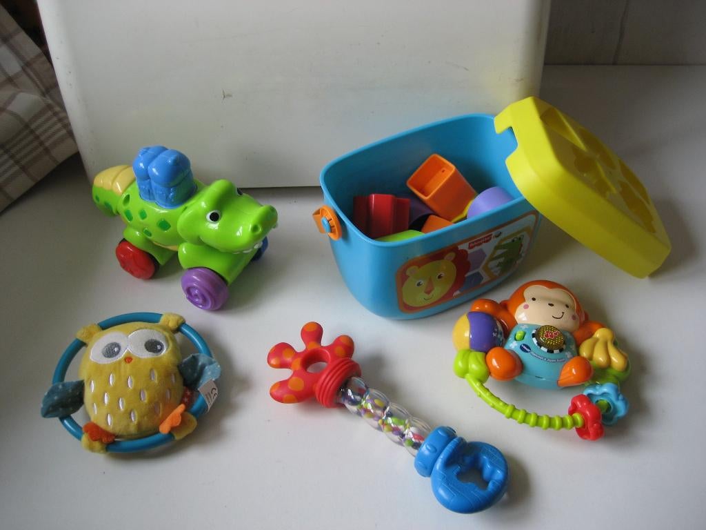 fisher price en vtech baby speelgoed 5 stuks, Kinderen en Baby's, Ophalen of Verzenden, Zo goed als nieuw, Overige typen
