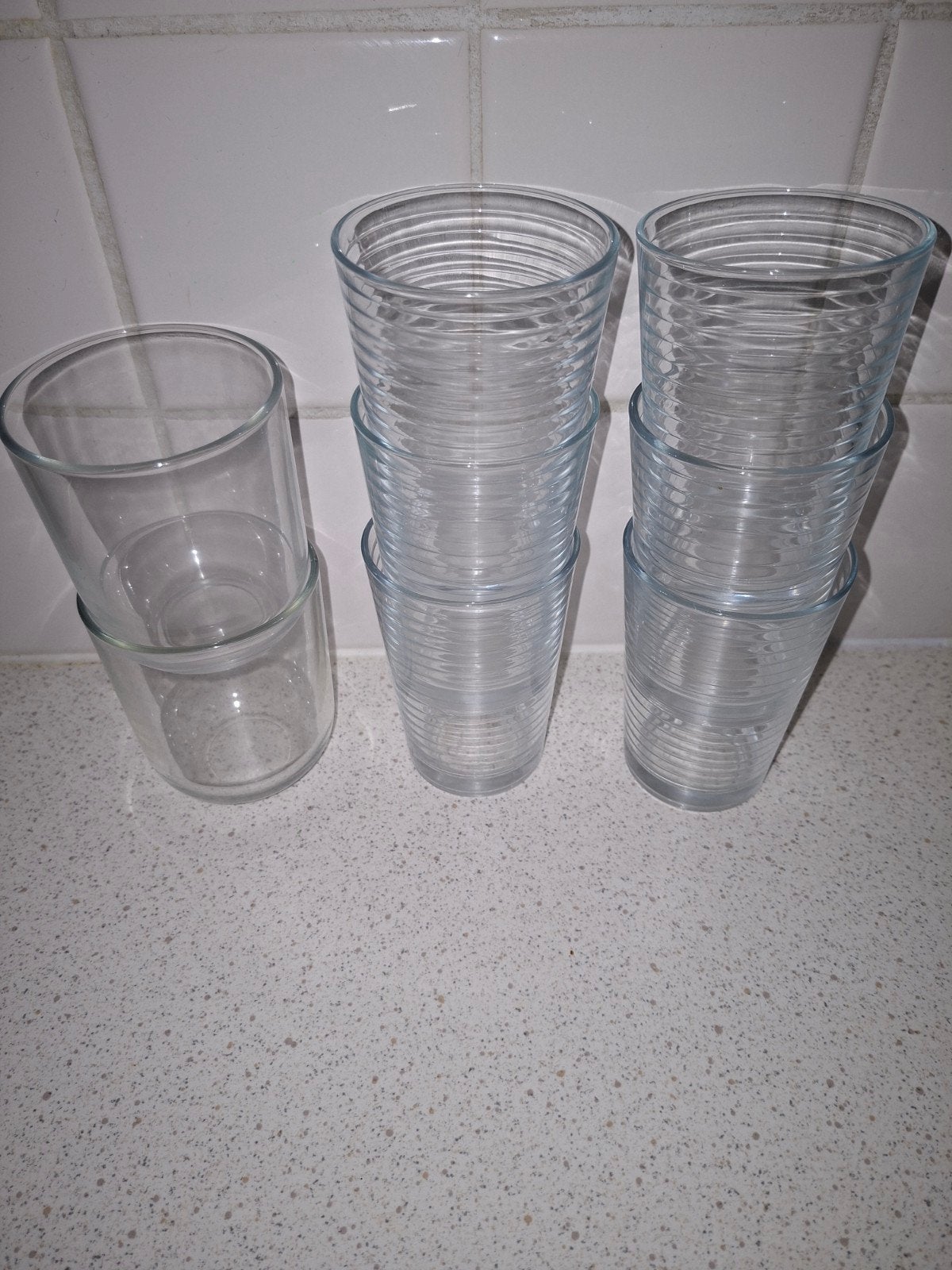 8 glazen, Overige typen, Ophalen, Gebruikt, Glas