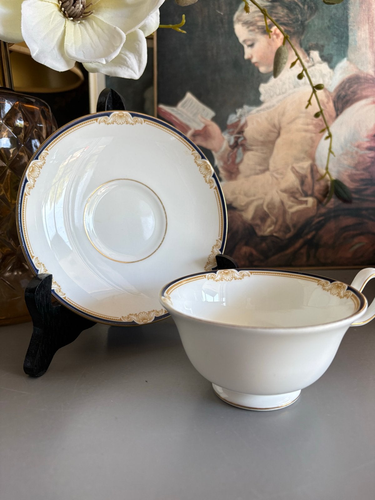 Wedgwood Cavendish Kop en Schotel - Bone China, Ophalen of Verzenden