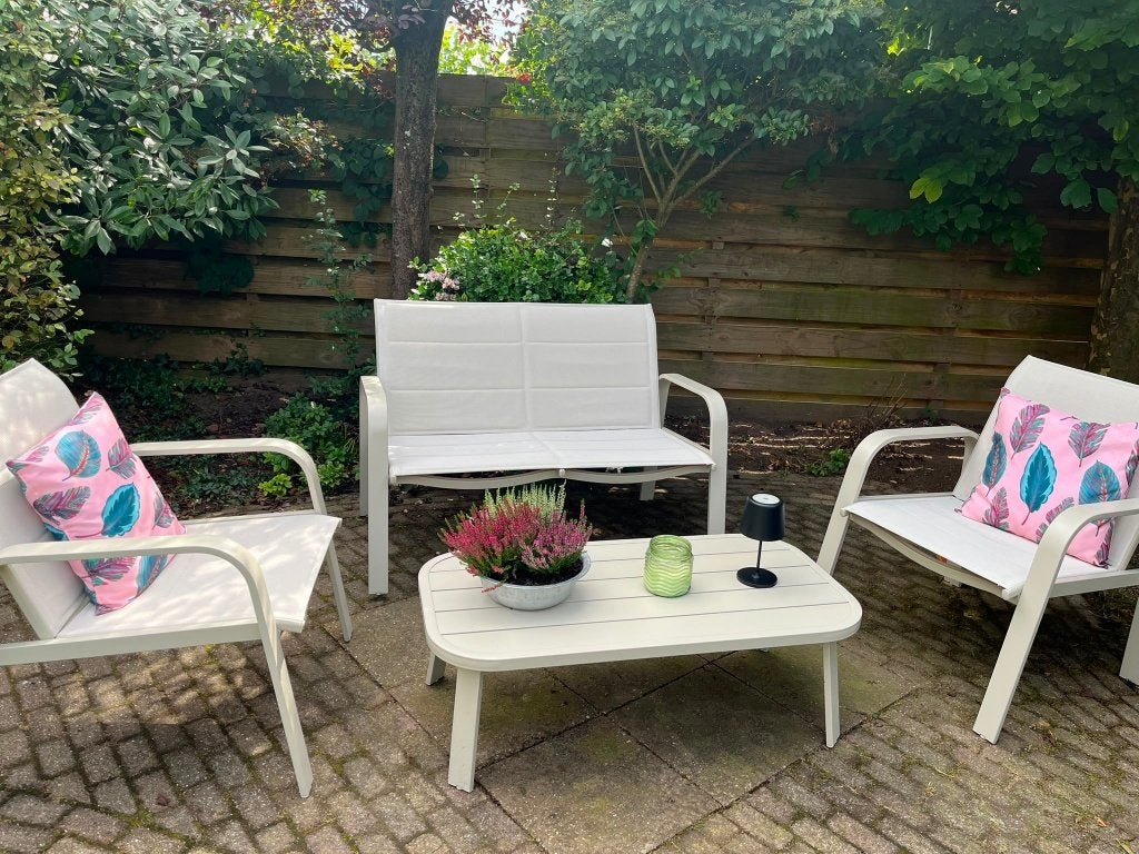 Loungeset Wakefield Renesse met garantie, kleur beige, Tuin en Terras, Ophalen, Loungeset, Overige materialen, 4 zitplaatsen