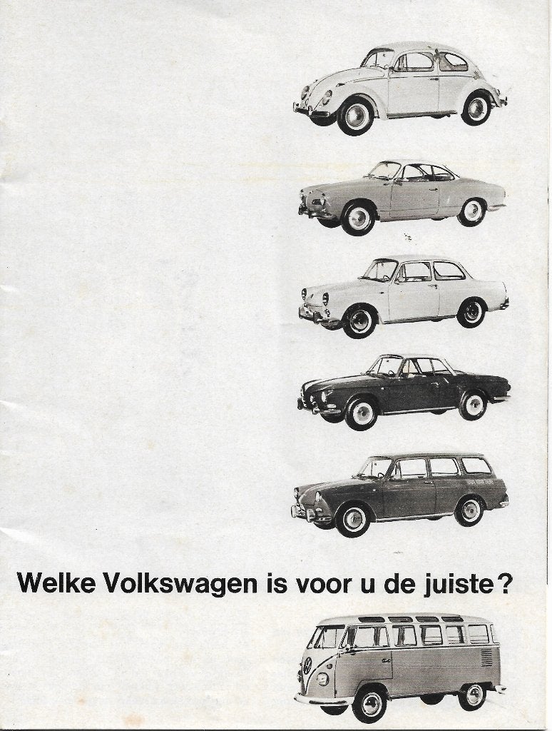 Brochure VW Volkswagen Welk model is voor u de juiste, 1963., Nieuw, Ophalen of Verzenden, Pon's Automobielhandel, Amdersfoort.