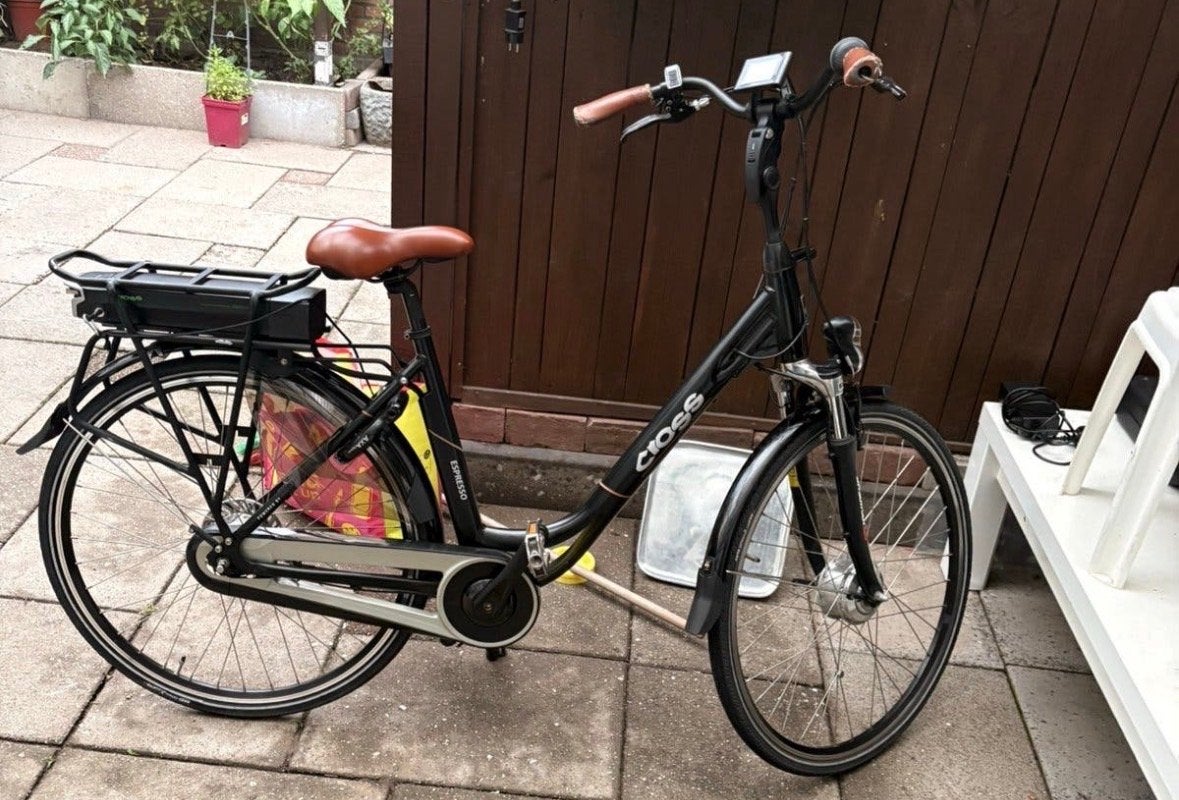Cross elektrische fiets, Fietsen en Brommers, Gebruikt, 50 km per accu of meer, 55 tot 59 cm, Ophalen