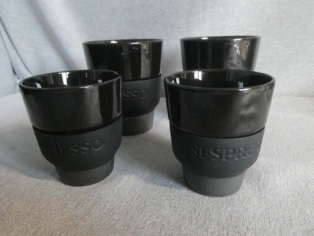 Nespresso Touch mokken 2 x lungo 2 x espresso, Gebruikt, Overige merken, Keramiek, Overige stijlen