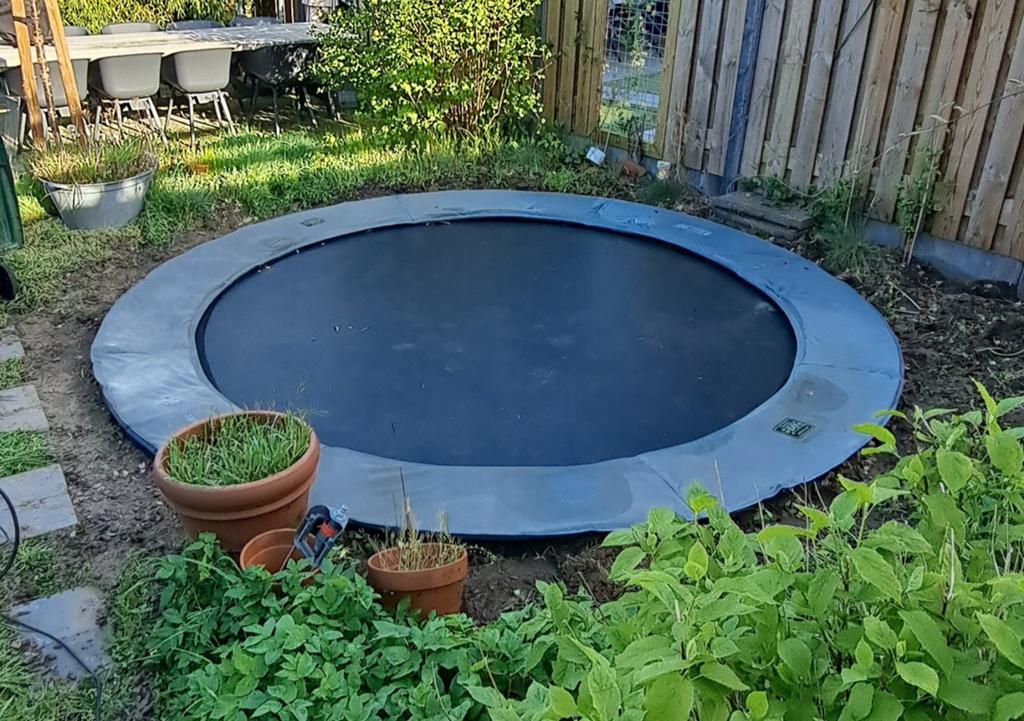 EXIT Supreme Groundlevel Trampoline Ø366cm - Grijs, Ophalen, Nieuw