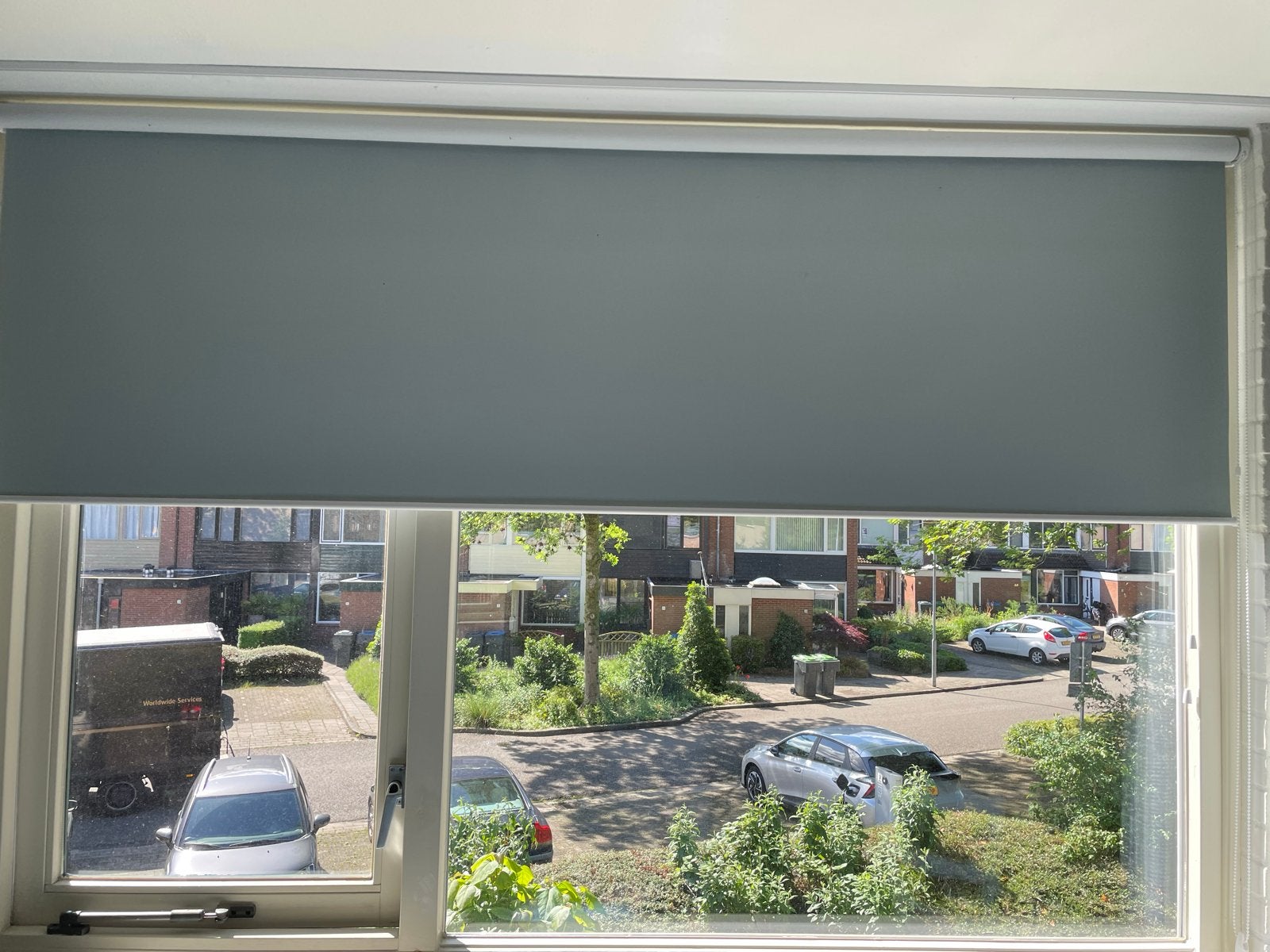 Parasoleil rolgordijn - Grote slaapkamer, Huis en Inrichting, Ophalen, Zo goed als nieuw, Grijs